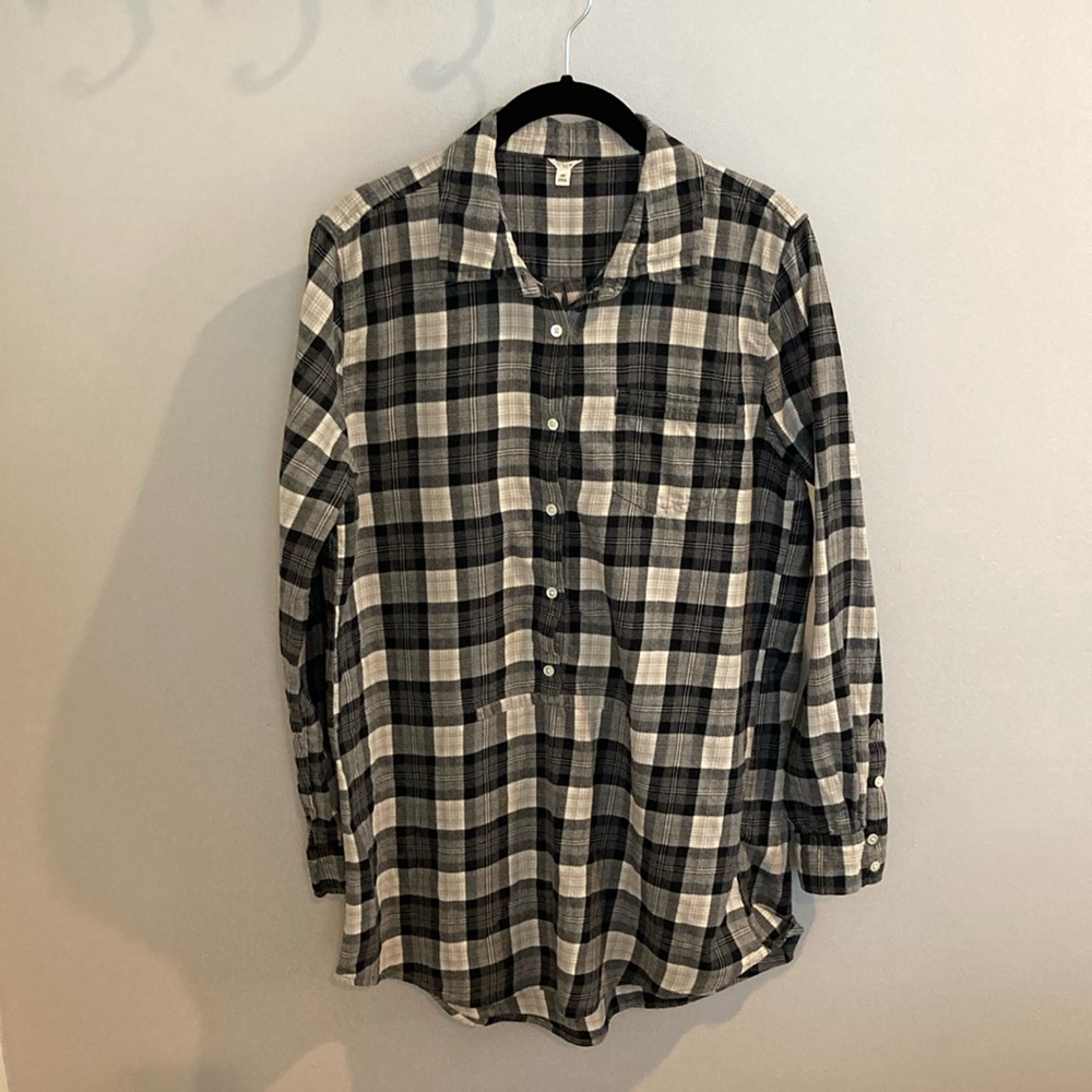 2/$30 🖤🩶 J Crew flannel tunic 🖤🩶 medium